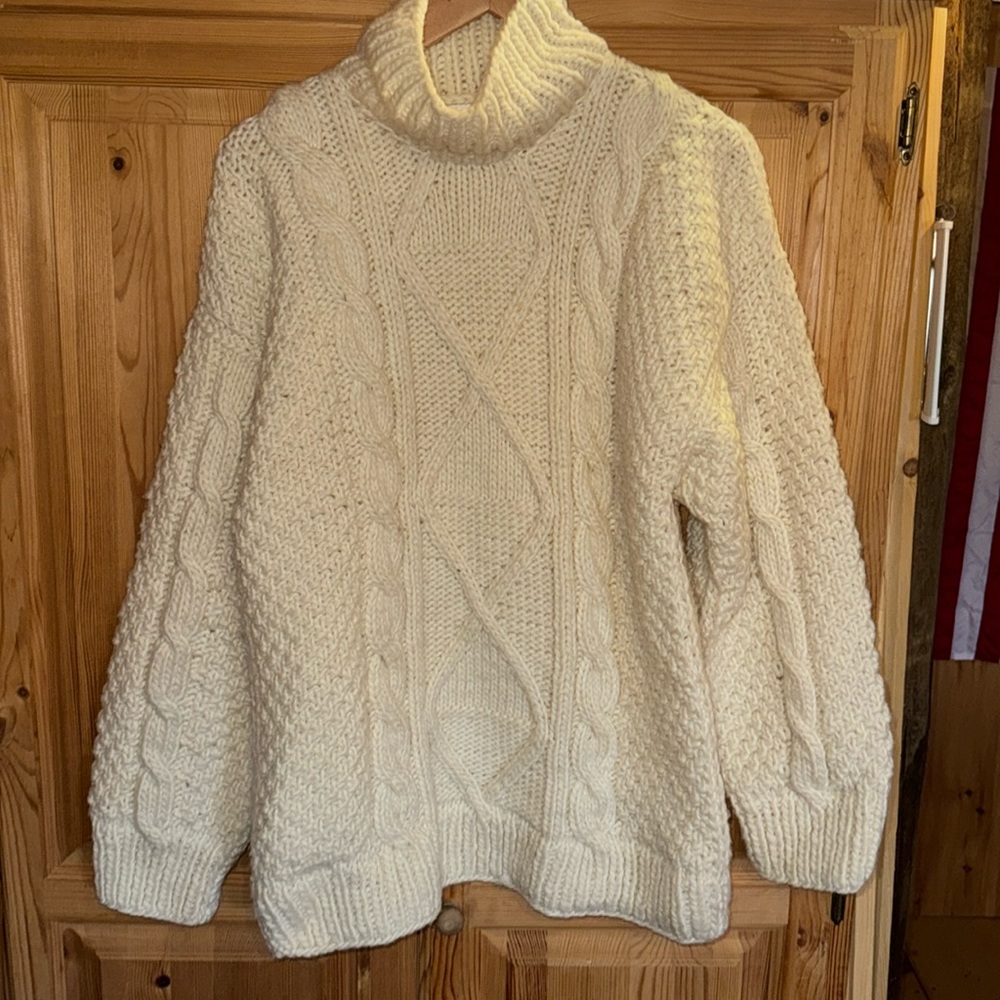 Wool fisherman sweater